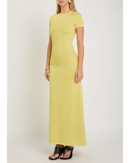 Jacquemus Yellow Le Robe Maille Woven Maxi Dress
