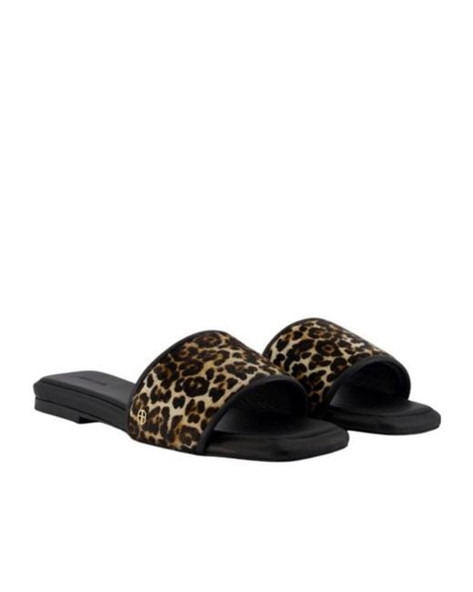 Anine Bing Black Ria Slide Sandals