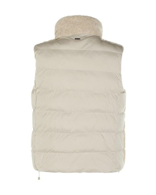 Herno Natural Textured Padded Down Gilet