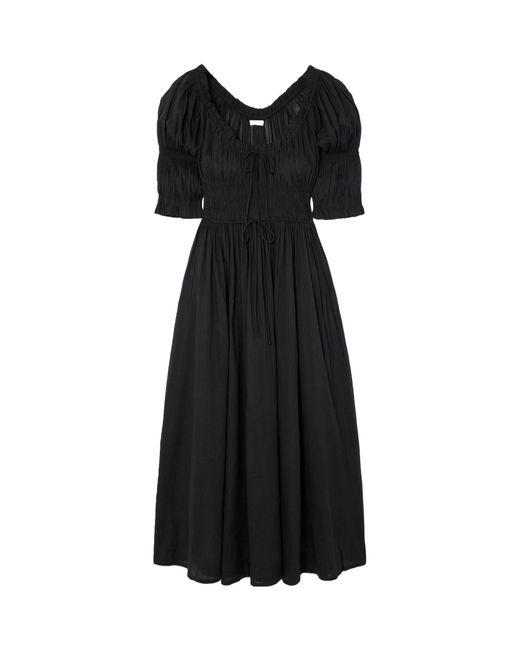 Doen Black Ischia Midi Dress