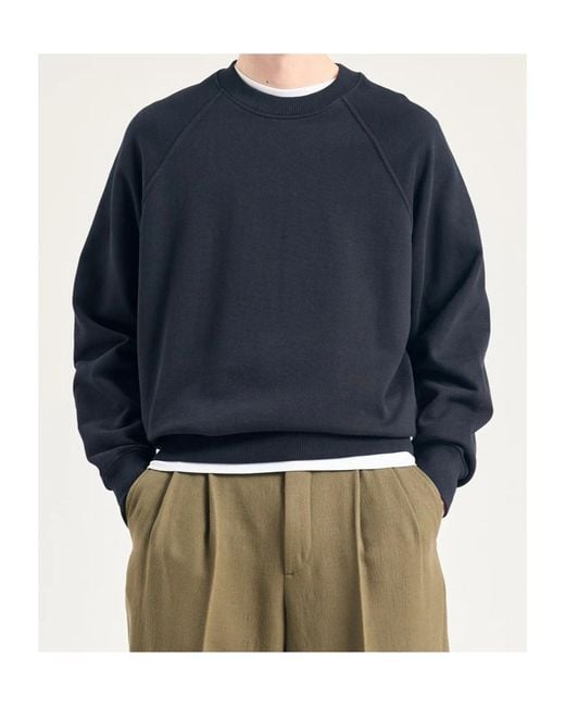 Norse Projects Blue Long-Sleeved Crew Neck Sweatshirt for men