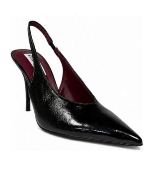 Steve Madden Black Pointed-Toe High-Heeled Sandals