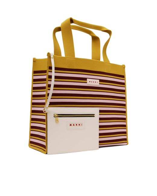 Marni Multicolor Medium Striped Handbag