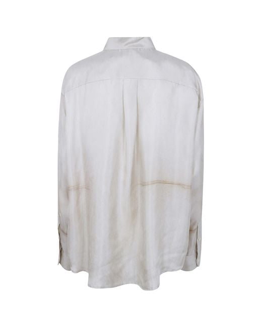 Pierre Louis Mascia Gray Floral Shirt