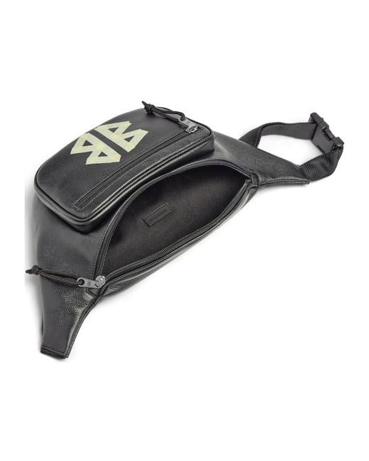 Balenciaga Black Explorer Logo Detailed Beltpack for men