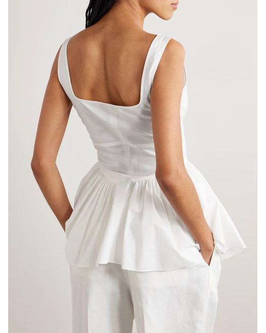 Proenza Schouler White Bader Ruffled Hem Top