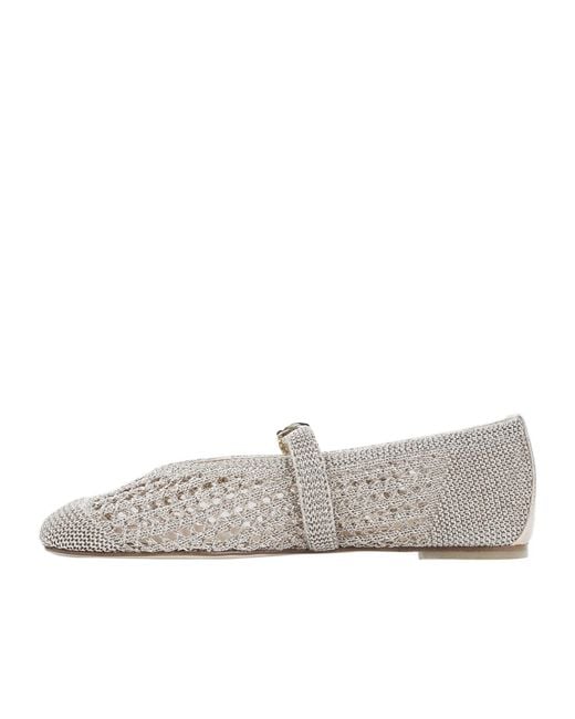 Stuart Weitzman Gray Openwork Mary Jane Shoes