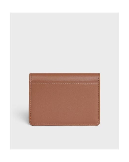 Céline White Card Holder Triomphe