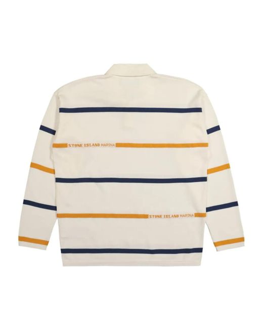Stone Island Natural Striped Cotton Shirt for men