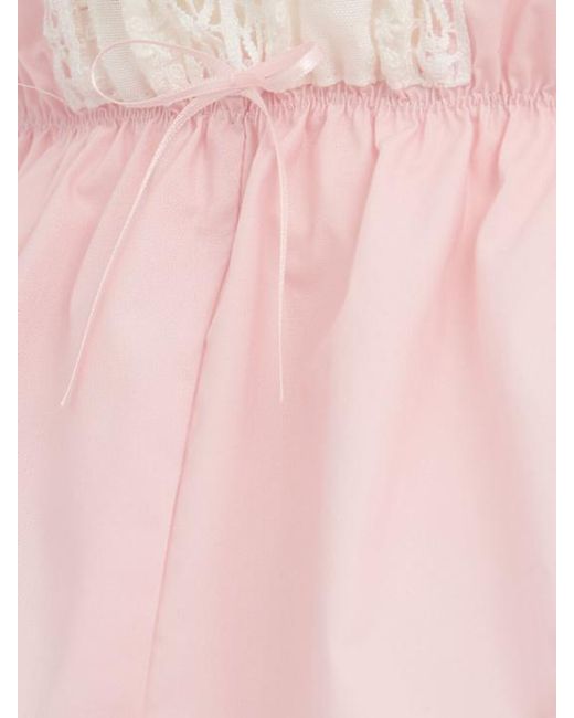 MSGM Pink Lace Tank Top