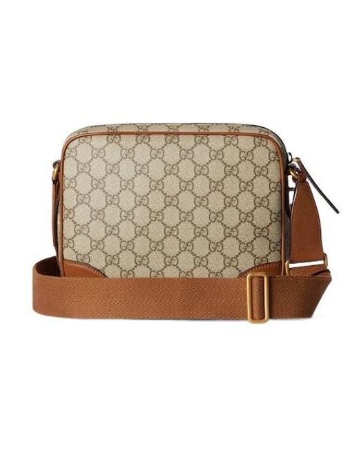 Gucci Natural Gg Emblem Medium Crossbody Bag for men