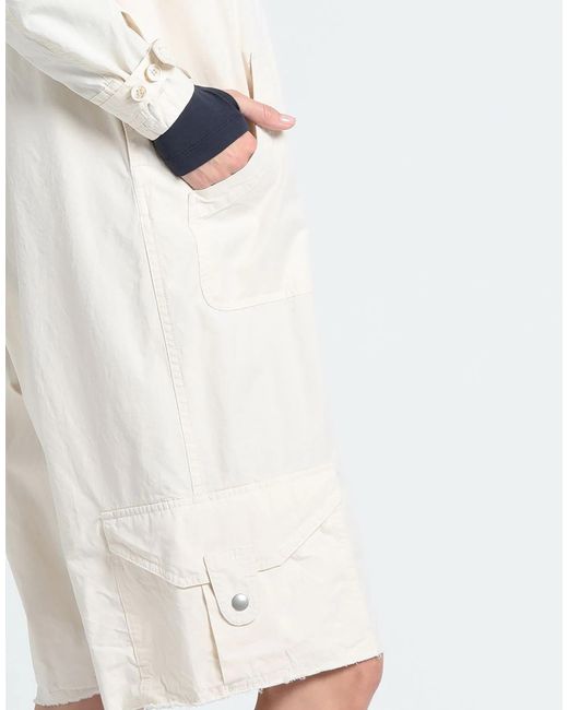 Maison Margiela White Solid Color Romper Shorts