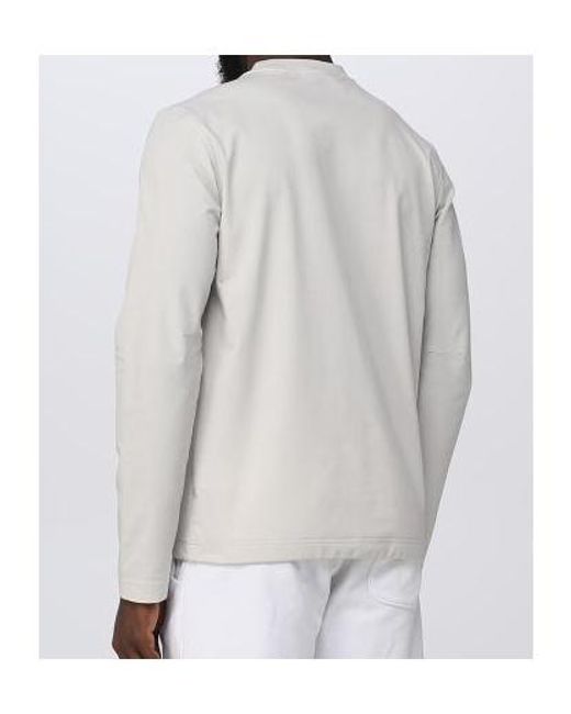K-Way White Logo Patch Crewneck Sweatshirt for men