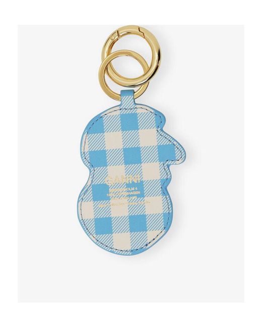 Ganni White Apple Keyring