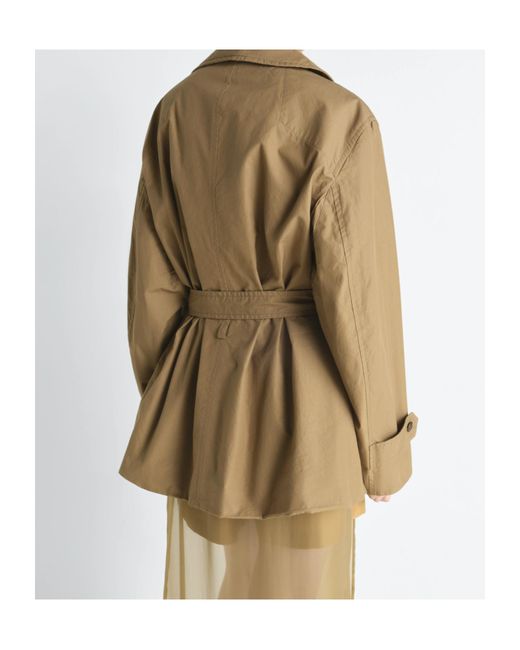 Lemaire Natural Cropped Trench Coat