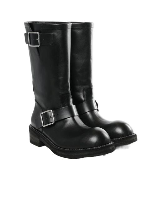 Ann Demeulemeester Black Sarith Biker Boots