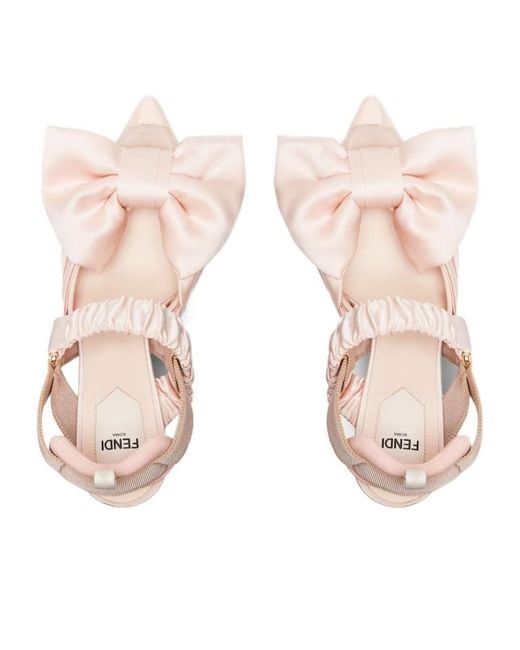 Fendi Pink Colibrì Bow Pumps