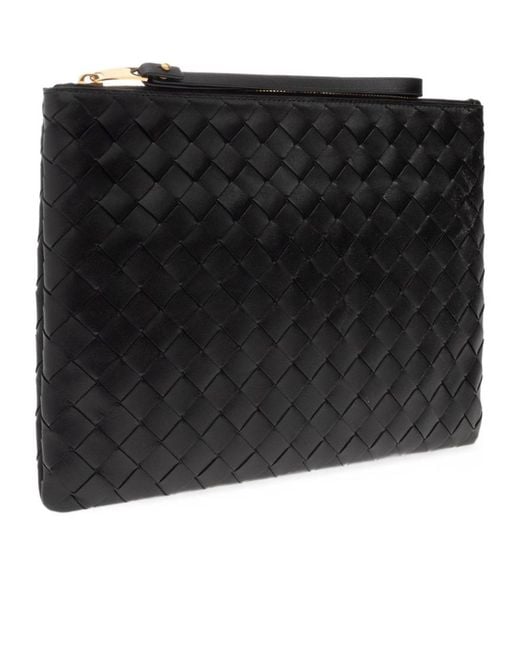 Bottega Veneta Black Intrecciato Small Handbag