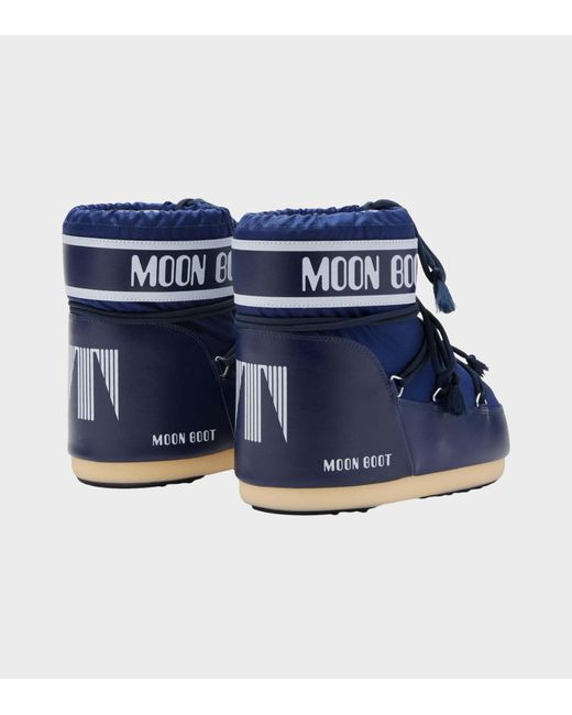 Moon Boot Blue Round-Toe Snow Boots for men