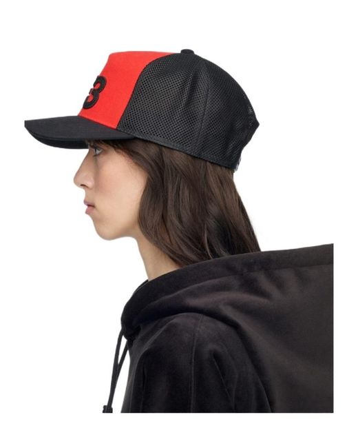 Y-3 Red Trucker Cap for men