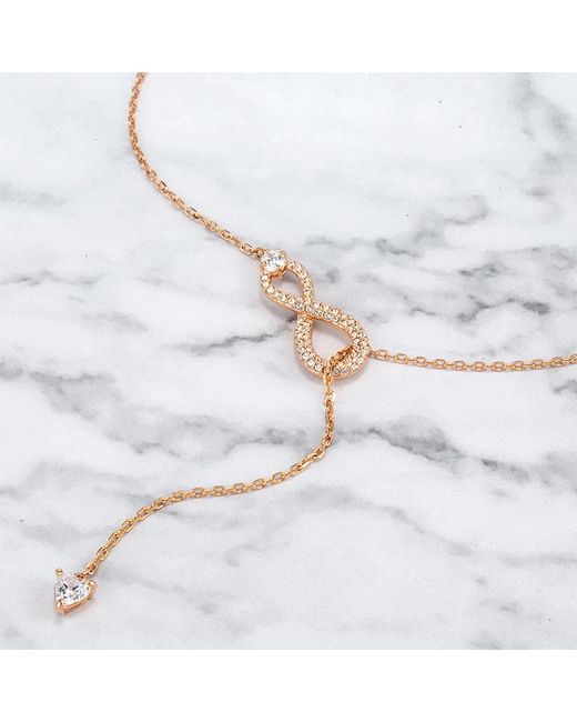 Swarovski White Endless Symbol Necklace