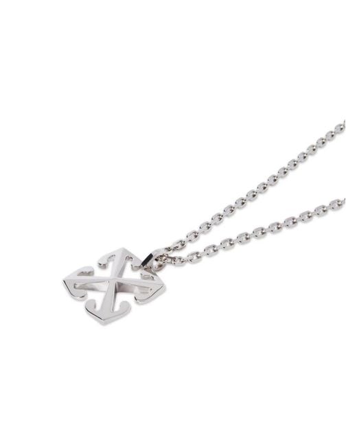 Off-White c/o Virgil Abloh White Arrows Chain-Link Necklace for men