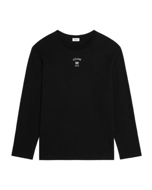 Céline Black Long-Sleeved T-Shirt