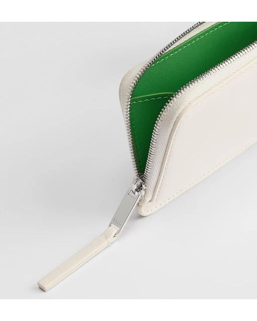 Dior Green Cosmos Zipped Card Holder