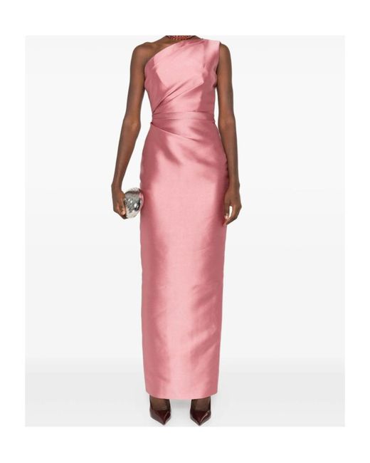 Solace London Pink Kira Midi Dress