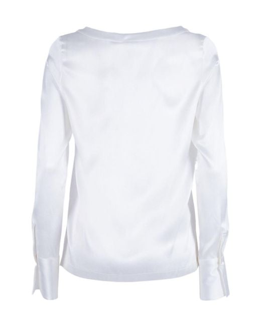 Mazzarelli White Long-Sleeved Shirt