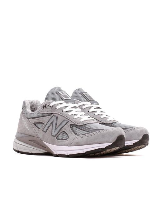 New Balance Gray Lace Up Sneakers for men