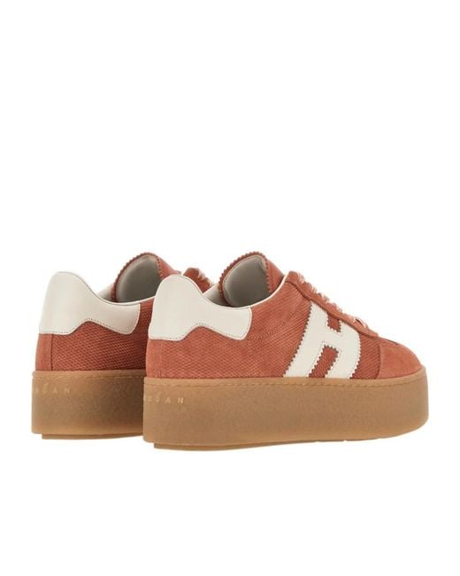 Hogan Brown H698 Platform Sneakers