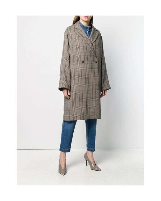 Stella McCartney Gray Plaid Coat