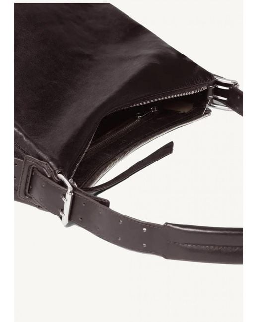 Lemaire White Small Belted Hobo Bag