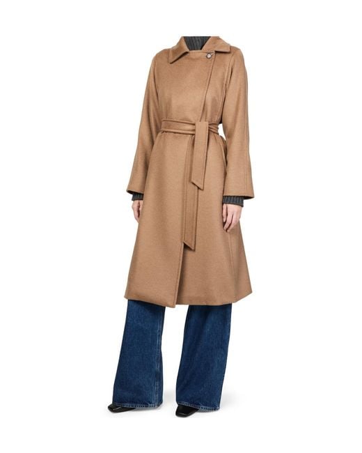 Max Mara Natural Long Belted Coat