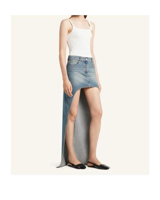 Courreges White Buckle-Detail Ribbed Tank Top