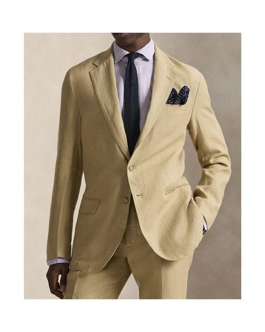 Polo Ralph Lauren Natural Single-Breasted Linen Blazer for men