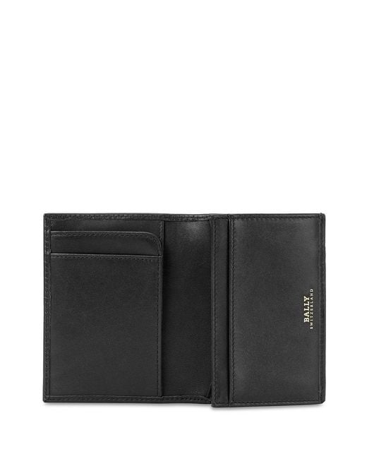 Bally Black Logo Stripe Wallet for men