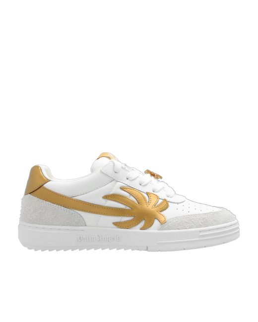 Palm Angels White Palm Patch Low-Top Sneakers
