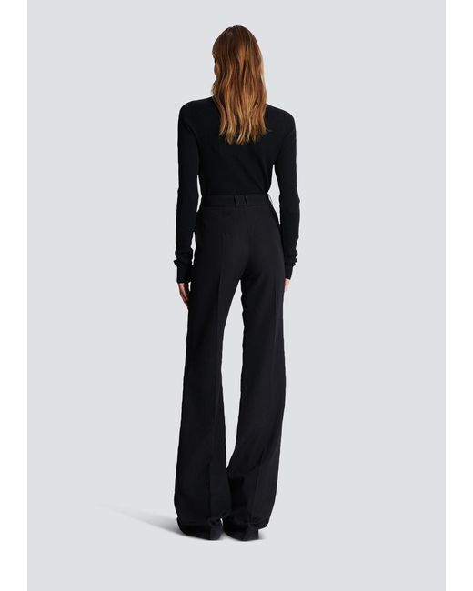 Balmain Blue Creases Flared Trousers