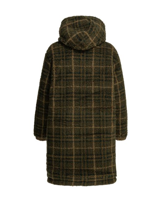 Filson Green Wooly Fleece Reversible Long Coat