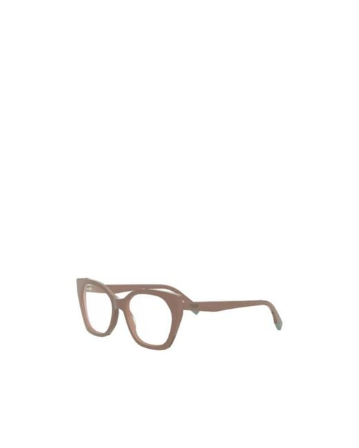 Fendi White Eyewear Square Frame Glasses