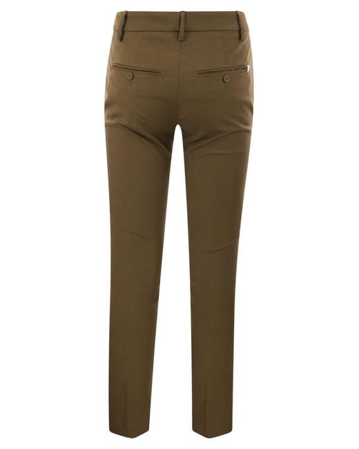 Dondup Green Straight Fit Slim Pants