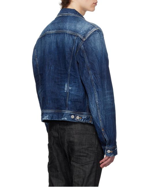 DSquared² Blue Be Cool Be Nice Wash L.A. Jean Jacket for men