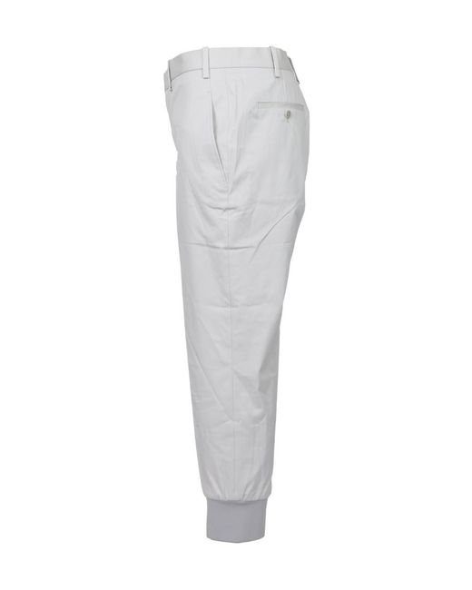 Neil Barrett Gray Rib Mouth Slim Casual Pants for men