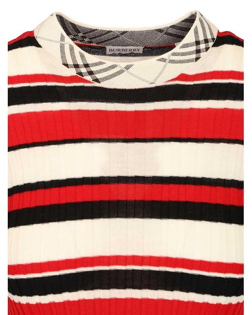 Burberry Red Syrena Str T-Shirt