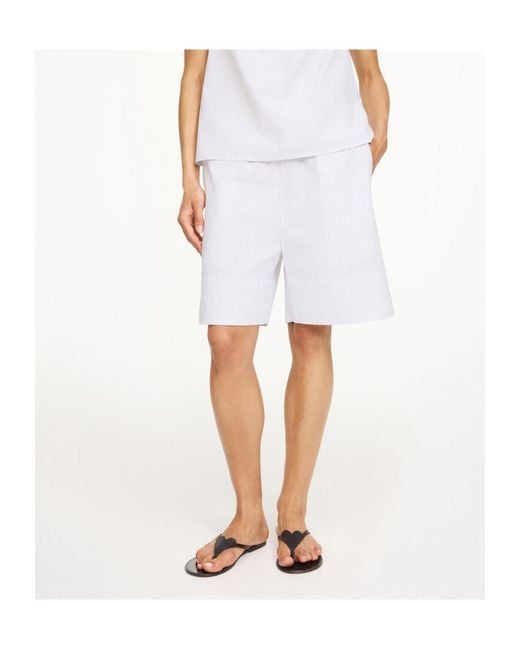 By Malene Birger White Siona Striped Shorts