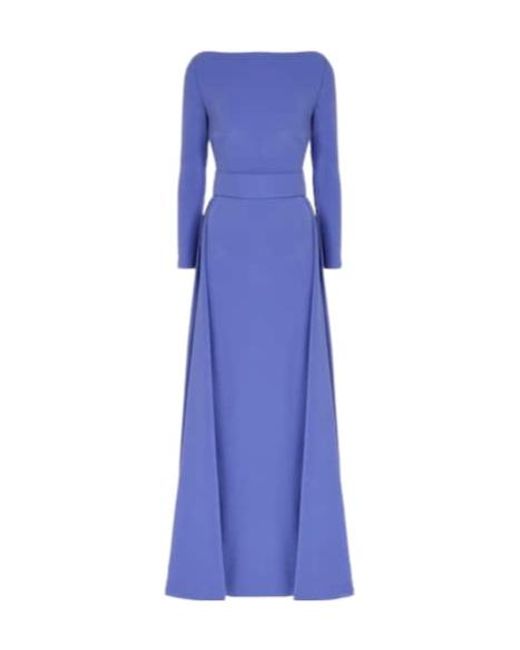 Solace London Blue Shayla Crepe Dress