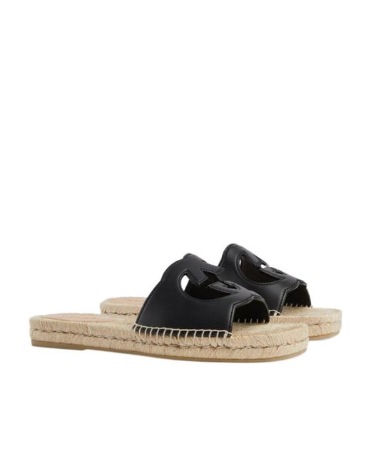 Gucci Black Carlos Gg Espadrilla Sandal for men