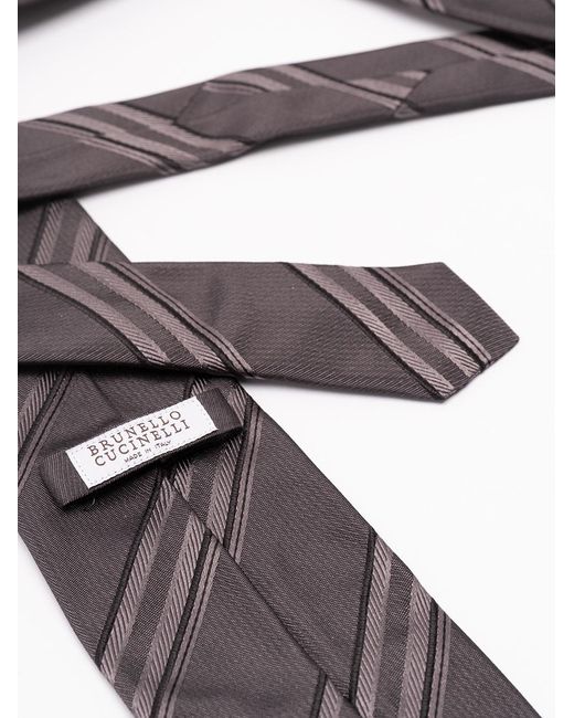 Brunello Cucinelli White Pointed Tie for men